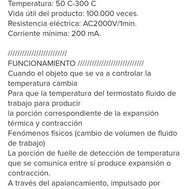 Termostato para Horno de 50° a 300° grados y hasta 400°!! - Img 95029280
