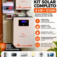 Ganga Se vende Kit solar de la marca Energia Futura con solo 2 meses de uso 4kilo de inversor y 12 kilo de bateria - Img 58352605