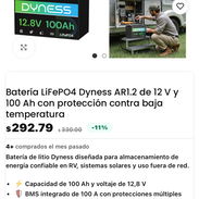 300usd Venta de baterias LifePo4 de 12 y 24volt 100A para paneles solares, almacenamiento de energia etc nuevas - Img 56800939