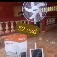 Ventilador recargable de pedestal con panel solar - Img 55214107
