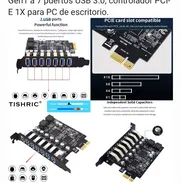 Tarjeta PCI-E X1 a 7 puertos USB 3.0 - Img 48288530