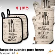 Juego de guantes para cocina, albornoz, gamuza sintética - Img 57674554