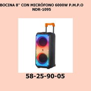 BOCINA 8'' CON MICRÓFONO 6000W P.M.P.O NDR-1095 - Img 55728036