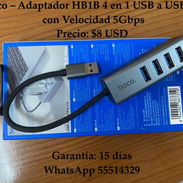 Hoco – Adaptador HB1B 4 en 1 USB a USB 3.0 con Velocidad 5Gbps, ENTREGA DE FACTURA, VARIEDAD DDE ADAPTADORES, ETC - Img 57017114