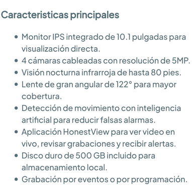 Sistema de cámaras de seguridad con cable para exteriores, cámaras CCTV de 5MP con detección de movimiento 🌐 - 5/7