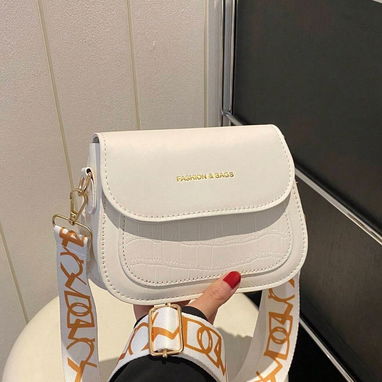 Bolso cruzado de mujer con textura elegante y versátil, de forma de silla de montar, bolso mini de unicolor con correa a - 2/2