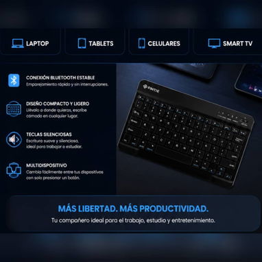 Teclado portátil por Bluetooth para tables celular laptop y demás equipos - 2/4