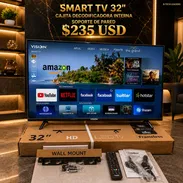 Smart tv 32" con Base a la pared y Cajita Decodificadora Interna 💥🥰  Precio : 235 USD - Img 57796224