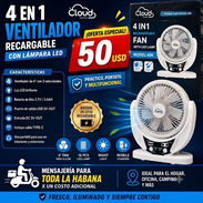 Ventilador recargable con lámpara led - Img 56494184