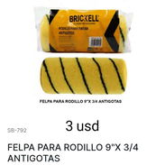 Felpa antigotas para rodillo de pintar 9" - Img 57530352