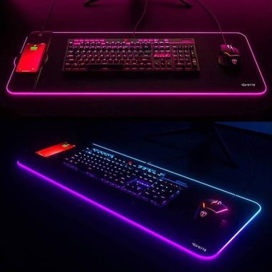 Mousepad de Mouse RGB con carga inalámbrica de 15W 🌐 19.99 USD - 2/10