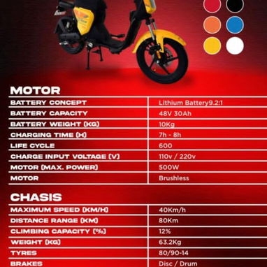 MOTO ELÉCTRICA MARCA FÉNIX - Img 120121179