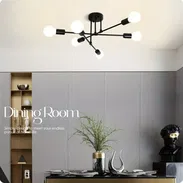 Lámpara decorativa moderna para techo negra . Nuevas en caja - Img 49262636