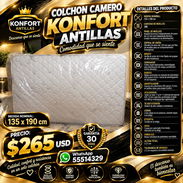 COLCHON CAMERO KONFORT ANTILLAS, ENTREGA DE FACTURA PARA SU GARANTÍA. NUEVO EN SU EMPAQUE. VARIEDAD DE ARTÍCULOS - Img 57597276