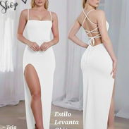 ♡ Vestido Largo blanco, Cruzado Detrás ♡ ~ Estilo Levanta Glúteos ~ - Img 55740931