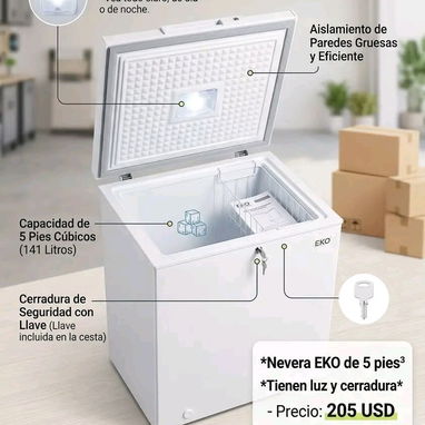 Neveras EKO 3.5 pies y 5 pies Luz y cerradura - Img 122855749