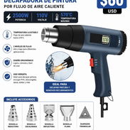 Pistola de calor 2500w 110v de 0-570°c con accesorios - Img 55146718