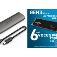 ⭕️ Disco SSD M2 Crucial 100% Original 500 GB + Carcasa Lemorele ✅ Disco Externo GEN 3 NVMe GAMA ALTA - Img 45391883