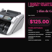 MARWA Contadora 800 Modelo AL-800 1000/min 300/200, Contadora MARWA 800 300 Capacidad 200 Stacker 110V . - Img 57370340