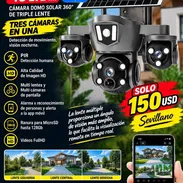 Cámara de seguridad solar 360°, 4G/LTE y Wifi ⚡ Tres cámaras en una con detección de movimiento y visión nocturna 🚀 - Img 57898402