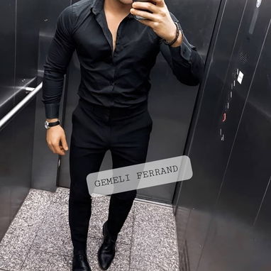 Camisa negra de vestir - Img 87529970