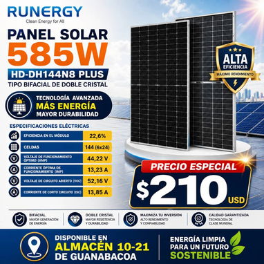 Panel solar Runergy 585w bifacial nuevo - 2/2