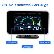 Pantalla digital que mide la temperatura, el voltaje y la presión de aceite… 3 funciones en 1…nuevos en su caja  Radicam - Img 49300748