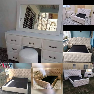 Camas tapizadas y colchones llamar al 52422734 o WhatsApp transporte incluido - Img 110201478