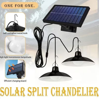 Lámpara de techo con panel solar y mando - 2/3