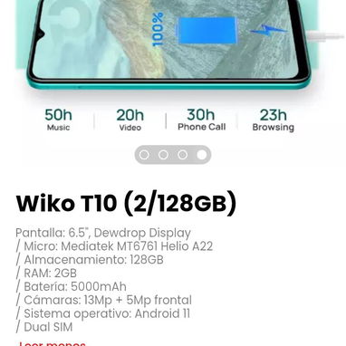 Wiko T10 (2/128GB). Dual SIM. Nuevo con garantía - Img 113138626