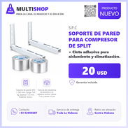 Soporte para compresor de split con cinta adhesiva de aislamiento - Img 58386548