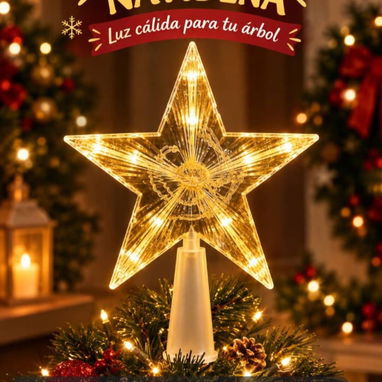 Estrellas decorativas para árbol de navidad (para la punta del árbol), varios modelos - 4/6