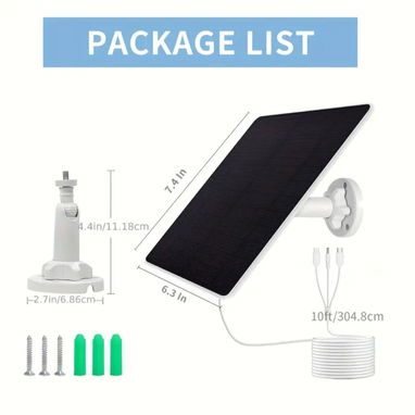Panel solar para cámaras, celulares, tablets, powerbanks, ajustable a 360 grados y con varios conectores - Img 118245289