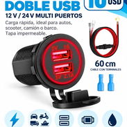 Cargador USB para autos o motos tipo cachimba - Img 51414362