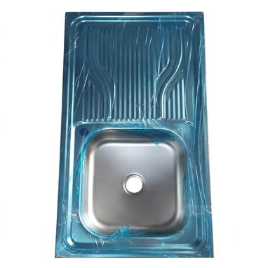 FREGADERO DE ACERO INOXIDABLE CON ESCURRIDOR LATERAL - 2/2