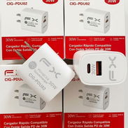 ESPIGAS DOBLE PUERTO (USB A Y USB C) DE 30W CARGA RÁPIDA (MARCA FX) - Img 57259258