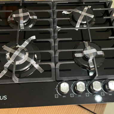 Cocina Empotrada de Gas 4 Quemadores con magneto, Milexus negro superficie cristal templado precio $240 USD transporte - Img 125615228