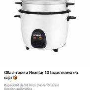 🍚 Olla Arrocera Nexstar 10 Tazas – Nueva en caja Capacidad de 1.8 L (hasta 10 tazas). Cocción automática + función ma - Img 57557208