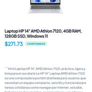 Laptop HP14" AMD Athlon 7120, 4GB RAM, 128GB SSD, Windows 11. - Img 57358910