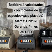 Batidora 4 velocidades con moledor de especies (vaso plastico) Unizuki - Img 56171576