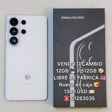 SAMSUNG GALAXY S26 ULTRA 5G , 512GB , LIBRE NUEVO EN CAJA , 51283035 - Img 124492343