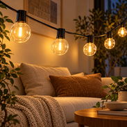 Guirnalda de luces de 15 metros para decoración de patio - Img 57848784