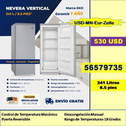 NEVERA VERTICAL 241L/8.5 pies ....530 USD ...56579735/(USD-MN-Eur-Zelle)Garantía 1A/Recogida en Marianao/ENVÍO GRATIS - Img 53936363
