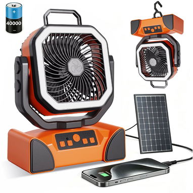 Ventilador Recargable F29 + Panel Solar - 2/5