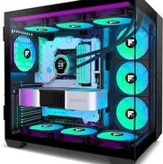 Chasis Gaming  Cristal máxima calidad  Tipo C  Targeta en vertical  6 fanes A RGB - Img 50317047