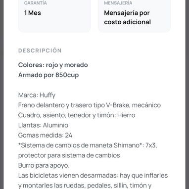 Bicicleta Huffy de montaña 24 - Img 126359815