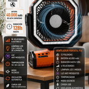 VENTILADOR PORTÁTIL F16 – HASTA 128 HORAS DE AUTONOMÍA 🔥  Una excelente opción para los apagones: potente, recargabl - Img 57175842