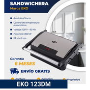 Sandwichera marca EKO. 6 meses de Garantía. Domicilio incluido. - Img 57022345