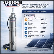 💧 BOMBA / TURBINA SUMERGIBLE SOLAR CR-TURBO ☀️ ⚡ Potencia: 350 W 🔋 Voltaje: 24 V 🔌 Corriente: 13 A 💦235usd - Img 57697464