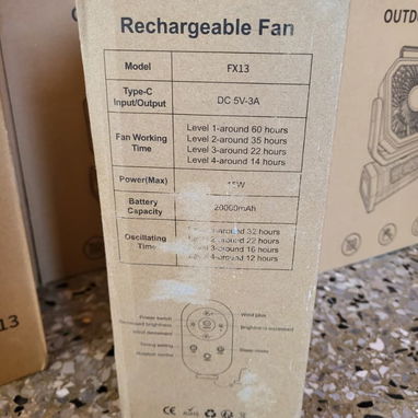 Ventilador recargable FX13 - Img 123270686